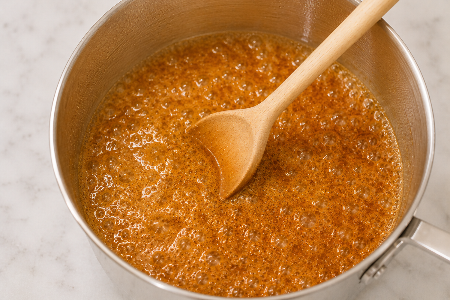 Kokende Toffee in pannetje